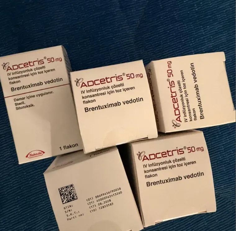 Adcetris (brentuximab vedotin) original manufacturer carton