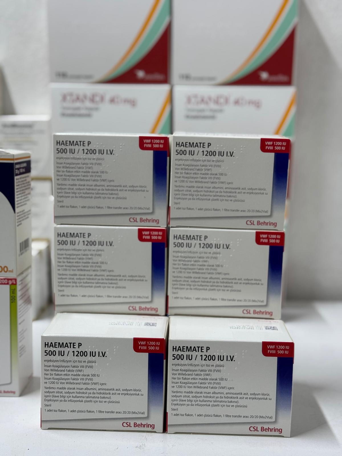 HAEMATE P 500IU/1200IU - Factor VIII/VWF